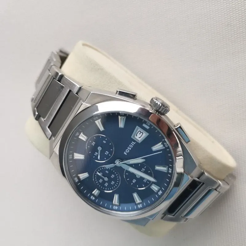 Fossil Everett Chronograph Grey Dial Men's Watch- FS5830